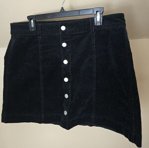 Denver Hayes Navy Blue Corduroy Mini Skirt